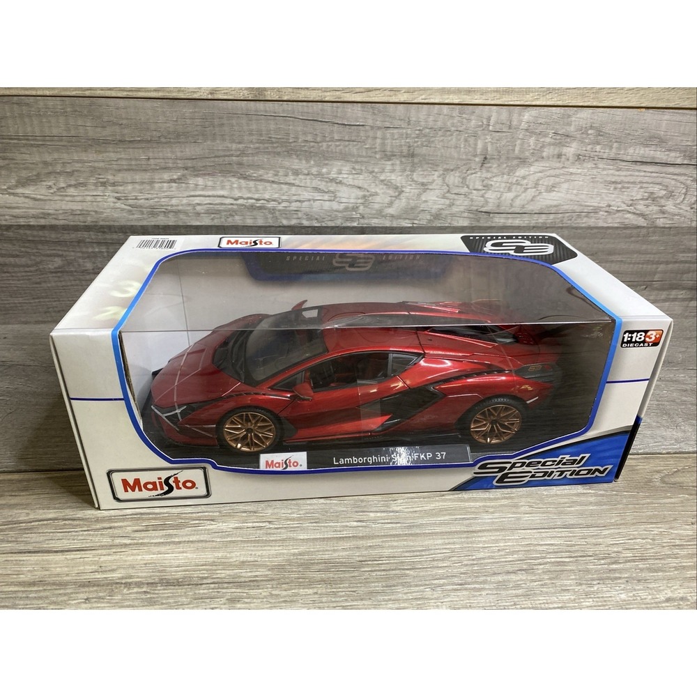 New Maisto 1/18 Lamborghini Sian FKP 37 Red